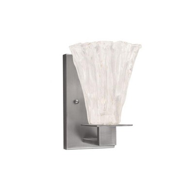Toltec Lighting Apollo 1 - Light Sconce in  Graphite with 5.5" Fluted Italian Ice Shade