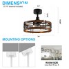 Airsurfer 20-Inch Black Small Farmhouse Ceiling Fans with Remote - 3 of 4