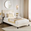 Upholstered Platform Bed Frame with Adjustable Headboard, Modern Noise Free Bed Frame - Sturdy Wooden Slats Support, No Box Spring Needed - 3 of 4