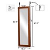 Wall Mount And Over The Door Jewel Armoire, Jewelry Armoires With Mirror, Mirror Cabinet With 4 Wooden Shelves For Jewelry-Cuddlewood - 4 of 4