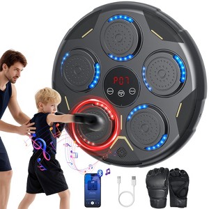SUGIFT Music Boxing Machine With Gloves,  Gym Fighting Equipment, Indoor Home Workout Target Mat for Kids and Adults - 1 of 4