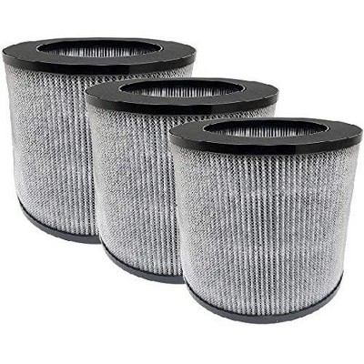 Nispira 3-in-1 True HEPA Activated Carbon Filter Replacement For Bissell MYair Personal Air Purifier 2780A 2780 27809. 3 Pack