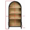66.7'' Freestanding Arched Bookshelf with Cabinet Storage and 3 Open Shelves, Mid-Century MDF Bookcase for Living Room or Office-3irtyhousy - 4 of 4
