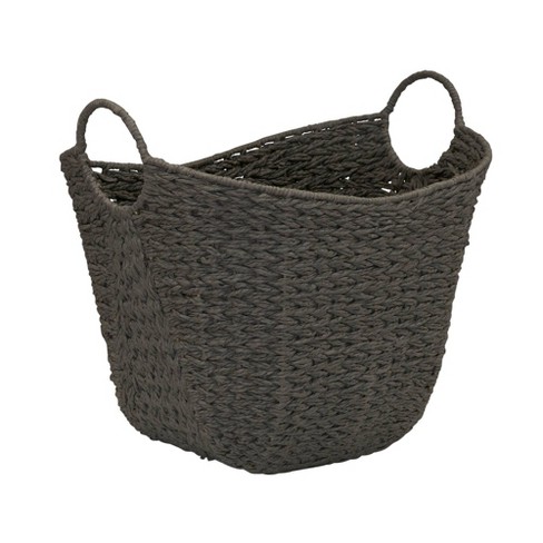 Large Woven Rectangular Storage Basket Gray/white - Brightroom™ : Target