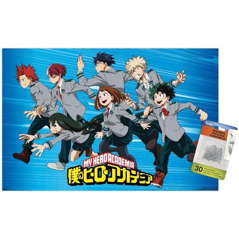 Trends International My Hero Academia: Season 6 - Teaser Key Art Unframed  Wall Poster Print Clear Push Pins Bundle 14.725 X 22.375 : Target