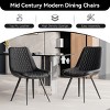 Syemin Dining Chairs 2-Pack Armless Dinner Chairs Modern Kitchen Dining Room Chair Kitchen Table Chairs Set of 2, Black, 33.26"*23.1"*19.3" - 4 of 4