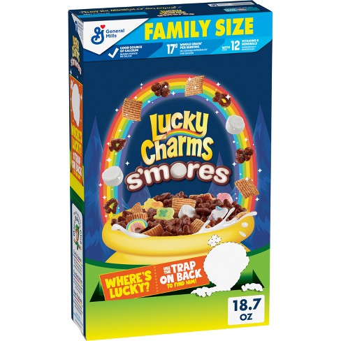 General Mills Lucky Charms S'mores Cereal Family Size 18.7 oz