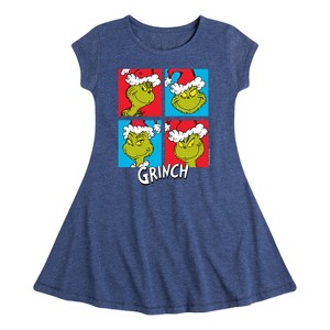 Girls' - Dr. Seuss -  Fit & Flair Cap Sleeve Graphic Dress - 1 of 3
