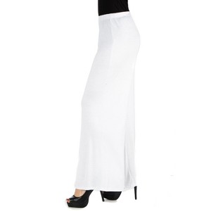 24seven Comfort Apparel Womens Comfortable Solid Color Palazzo Pants - 1 of 3