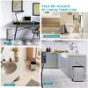 Home Zone Living 4 Gallon Slim Stainless Steel Kitchen Trash Can with Step Pedal and Soft Close Lid, Silver - 3 of 4