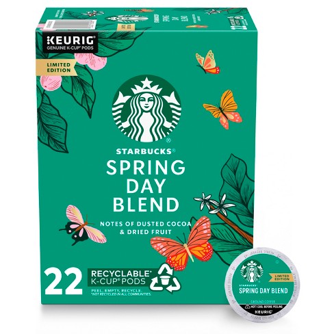 Starbucks Keurig Spring Day Blend Medium Roast Coffee Pods 22 K