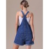 INSPIRE CHIC Women's Denim Overall Casual Outfits Adjustable Strap Bib Romper Jean Shorts - 4 of 4