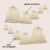 JONATHAN Y Payton 10-Light Indoor/Outdoor 10 ft. Classic Cottage LED G40 Faux-Rattan Shaded String Lights - 3 of 4