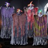 Joyfy 4Pcs 29” Halloween Hanging Clown Outdoor Decorations, Halloween Prop Décor for Lawn Yard Graveyard Front Porch Party Supplies - 3 of 4