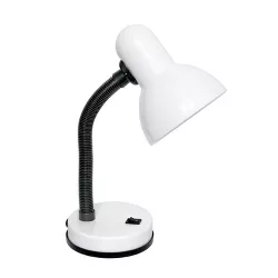 Basic Metal Desk Lamp with Flexible Hose Neck White - Simple Designs