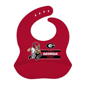 BabyFanatic Officially Licensed Unisex Silicone Baby Bib - NCAA Georgia Bulldogs - 1 of 3