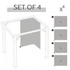 9.84' x 9.84' Gazebo Sidewall Set with Hooks/C-Rings - 4 of 4