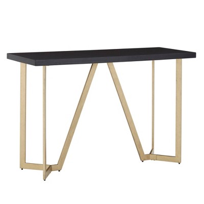 Karianne Metal Base Sofa Table Black/Gold - Inspire Q