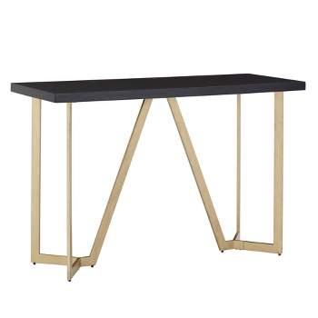 Karianne Metal Base Sofa Table Black/Gold - Inspire Q