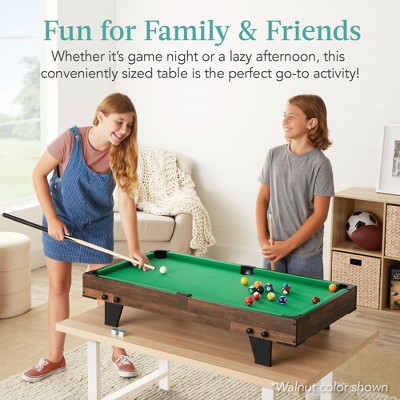 Gray 40-Inch Wood Tabletop Billiard Pool Game Table