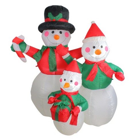 Northlight 4 Inflatable Snowman Family Lighted Christmas Yard Art