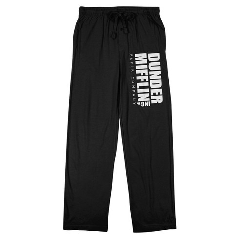 The Office Dunder Mifflin Logo Men s Black Sleep Pajama Pants Target