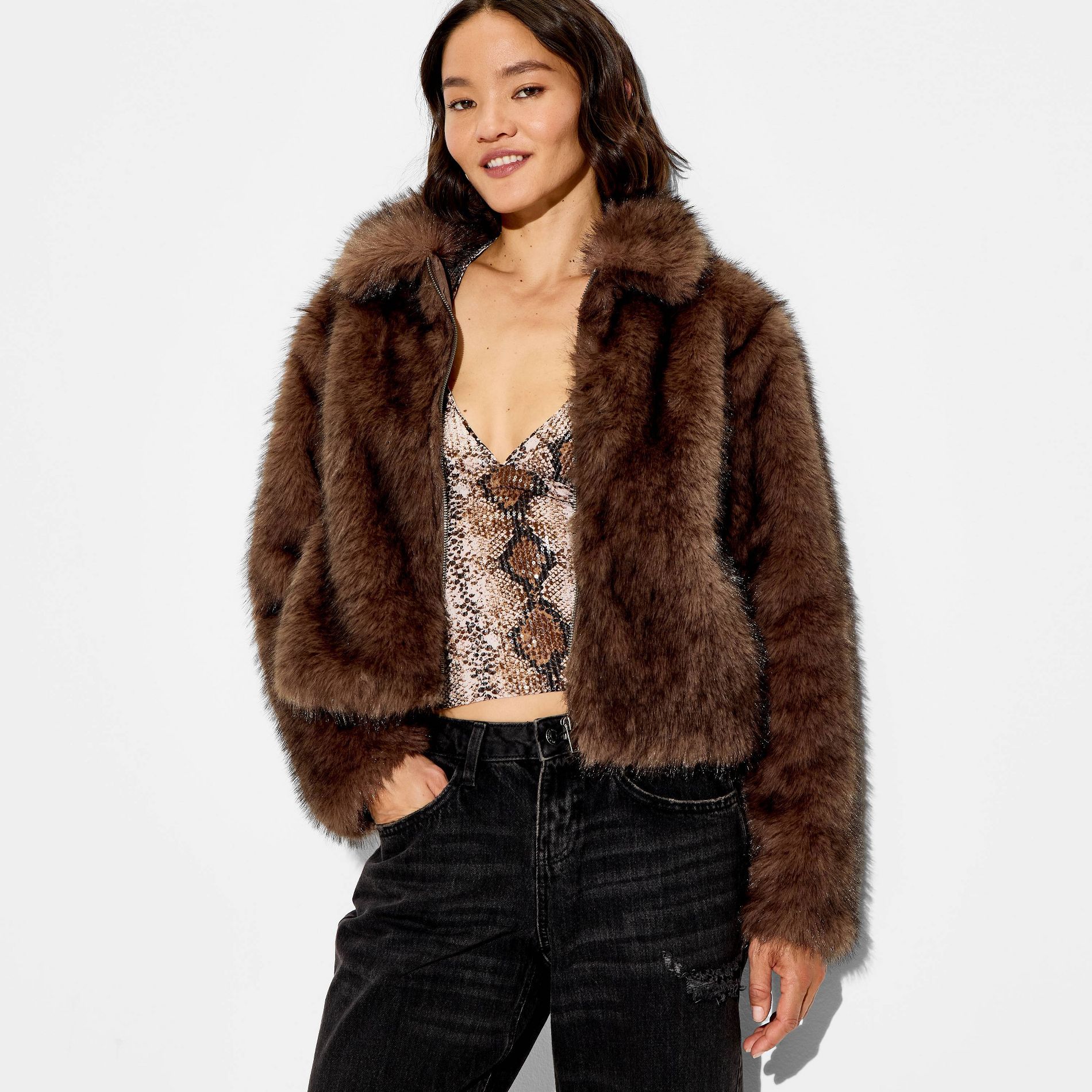 Women's Faux Fur Jacket - Wild Fable™
