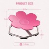 ROBOTIME Accent Chairs Kids Sensory Swivel Chair, Kid Swivel Chair With Non-Slip Design, Flower Shape Wobble Chair, Pink, 19.7"*19.7"*16.1" - 3 of 4