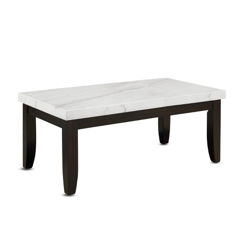 Francis Marble Tail White Steve, Steve Silver Marble Coffee Table