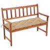 vidaXL Outdoor Patio Bench Wooden Garden Bench with Cushion Solid Wood Acacia - Beige 47.2" x 19.7" x 2.8" - 2 of 4