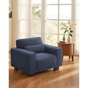 40 inch living room sofa, 3-seater sofa with wide armrests and deep seats, comfortable 3-layer sofa, sofa with detachable and washable lid - 1 of 4