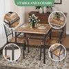 3-Piece Dining Table Set for 2, Square Space-Saving Kitchen Table & 2 Chairs for 2 - 4 of 4