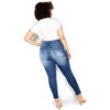 CITY CHIC | Women's Plus Size  Patched Apple Skinny Jean - mid denim- 12 Plus - 2 of 4