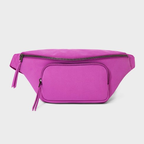 Flirting pink vinyl bum bag