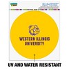Western Illinois Secondary Logo  Automotive Car Window Locker Circle Bumper Sticker - 2 of 4
