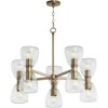 Quorum Lighting Relo 10 - Light Chandelier in  Dark Brass - 3 of 4