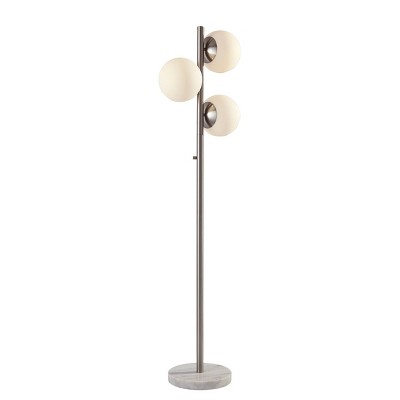 61" Sabrina Floor Lamp (Includes LED Light Bulb) Steel - Adesso