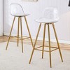 VYNXARIA Modern comfortable upholstered bar chairs,stylish design bar chairs for dining room, kitchen, terrace ,living room ,Gold - 2 of 4