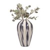 Elegant Glass Vase - Handcrafted - Modern Glossy Brushstroke Pattern - Perfect for Living Room, Bedroom, and Table Centerpiece - 3 of 4