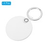 Unique Bargains PU Leather Keychain Blank with Key Ring for DIY Crafts Laser Engraving 4 Pcs - 3 of 4