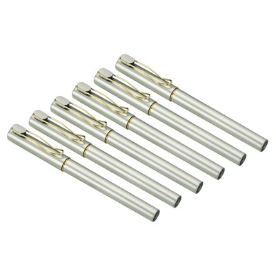 Unique Bargains Metal Smooth Writing Office Reusable Gel Ink Rollerball Pens 12 Pcs