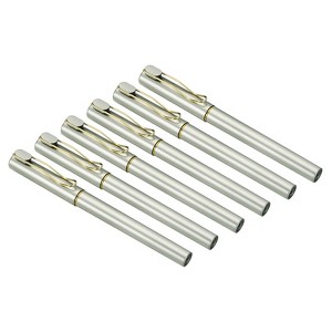 Unique Bargains Metal Smooth Writing Office Reusable Gel Ink Rollerball Pens 12 Pcs - 1 of 4
