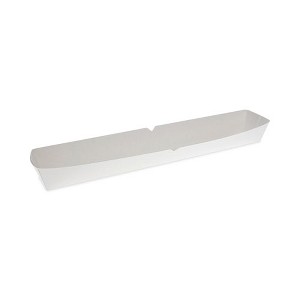 Pactiv Evergreen Paperboard Boat Basket, Hot Dog Tray with Perforations, 16 oz, 12.51 x 2.06 x 1.75, White, Paper, 500/Carton - 1 of 2