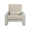 Outdoor Patio Accent Chair with Cushions and Comfortable Backrest, Aluminum Garden Armchair for Balcony or Backyard-The Pop Home - 4 of 4