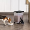 IRIS USA 30Lbs Airtight Dog Food Storage Container with 2-Cup Scoop and Slow Feeder Bowl Combo, Black - 2 of 4