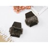 INSPIRE CHIC Women's Elastic Faux Fur Knit Half Finger Thumb Hole Wrist Sleeves Gloves for Windproof Dress 1Pair - 4 of 4