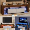 Modern 63-inch TV Stand - Remote Control with 16 Colors, Large Storage with 2 Drawers and Tempered Glass Shelves, Fits TVs Up to 70 inches - 4 of 4