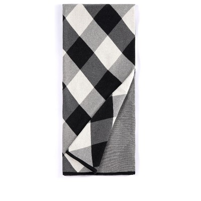 Shiraleah Anderson Black and White Plaid Throw