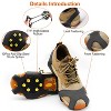 LakeForest"Ice Snow Grips Anti-Slip Shoe Spikes with 10 Steel Studs – Portable Boot Traction Cleats for Ice"Black - 4 of 4