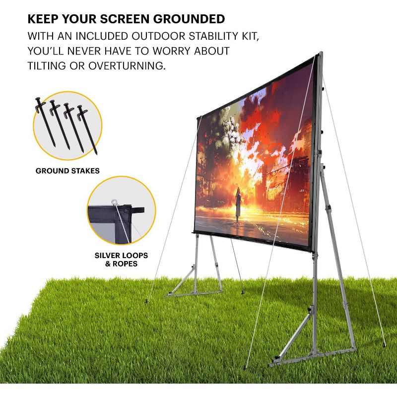 Kodak Fast Fold Dual Portable Projector Screen with Stand, 3 of 8